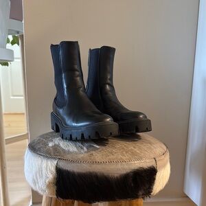 Only Black Combat Boots with Chunky Platform Sole